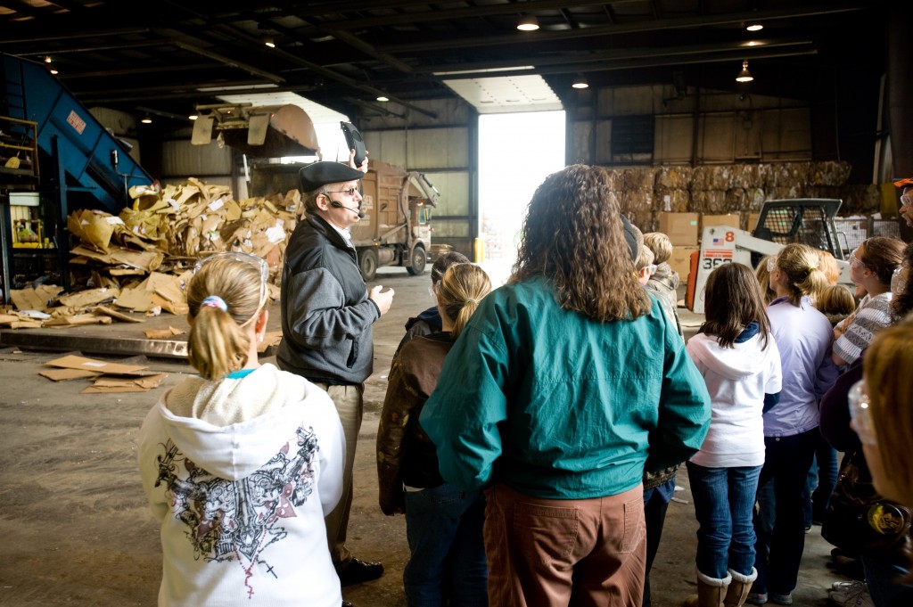 Recycling Center tour at Granger in Lansing, Michigan